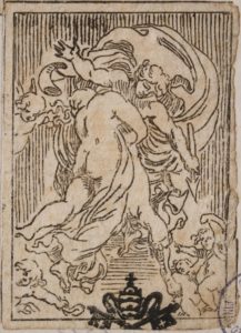 Aurora rapisce Cefalo (da I funerali d'Agostino Carracci fatto in Bologna sua patria da gl'incamminati Accademici, Bologna, Benacci, 1603)